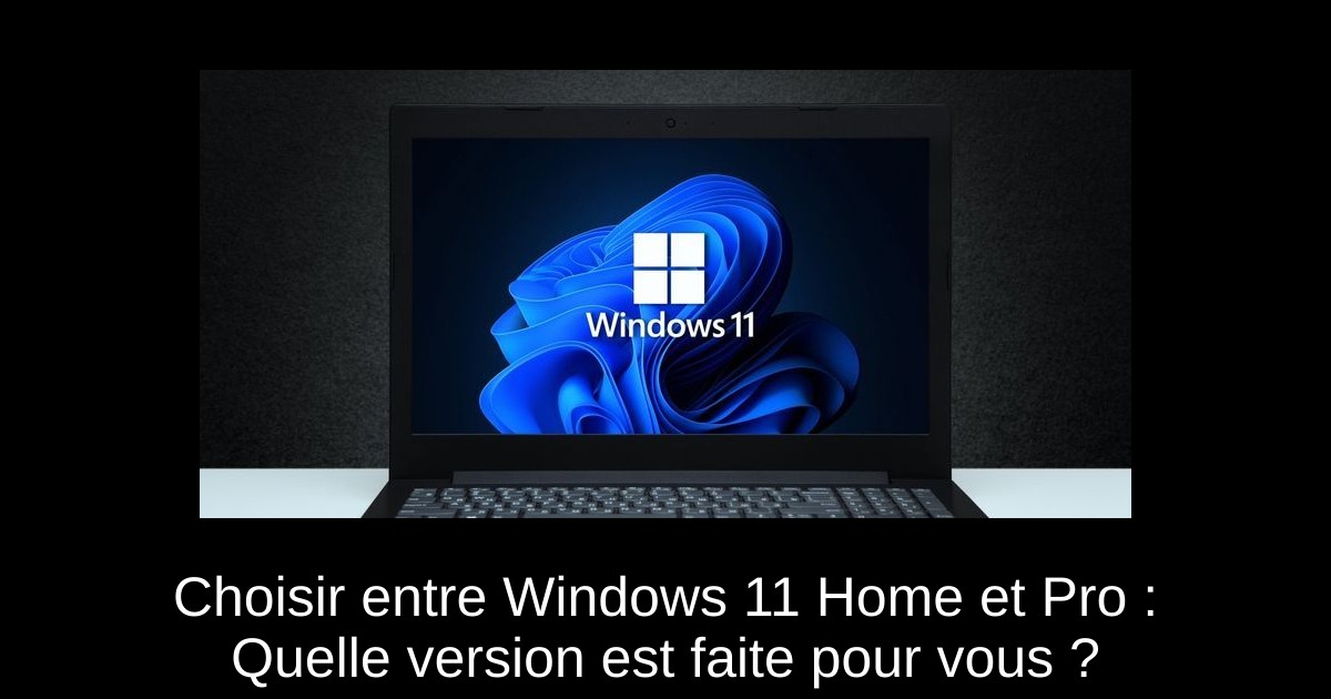 Choisir entre Windows 11 Home et Pro : Quelle version est faite pour vous ?