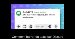 Comment barrer du texte sur Discord