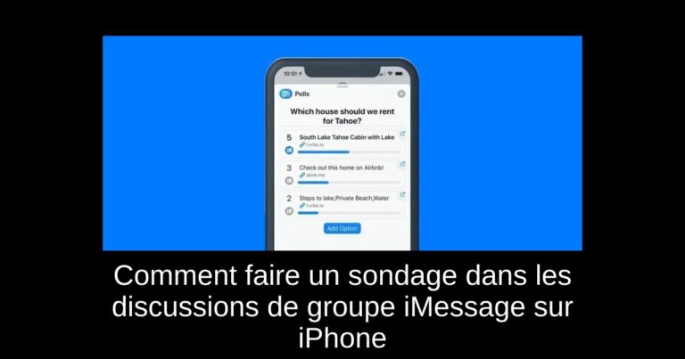 Comment faire un sondage dans les discussions de groupe iMessage sur iPhone