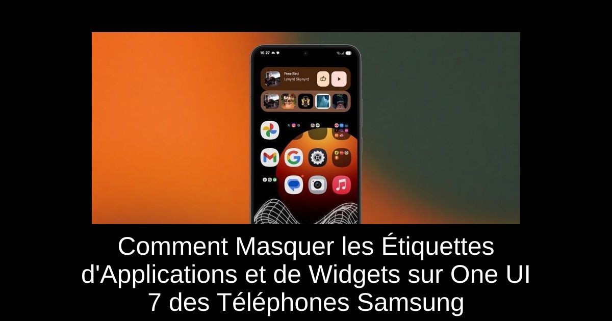 Comment Masquer les Étiquettes d&rsquo;Applications et de Widgets sur One UI 7 des Téléphones Samsung