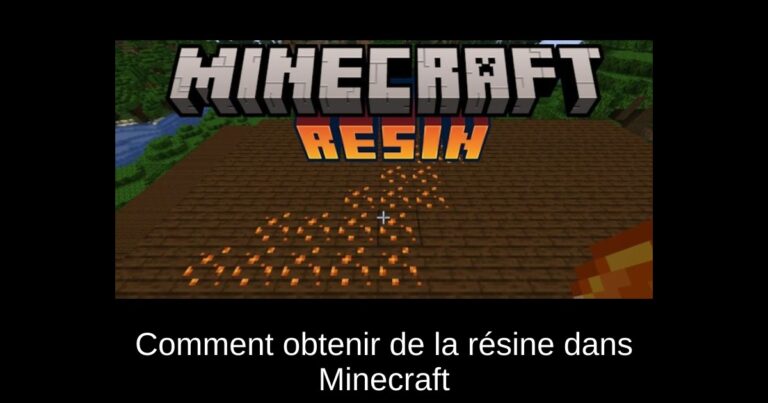 Comment obtenir de la résine dans Minecraft