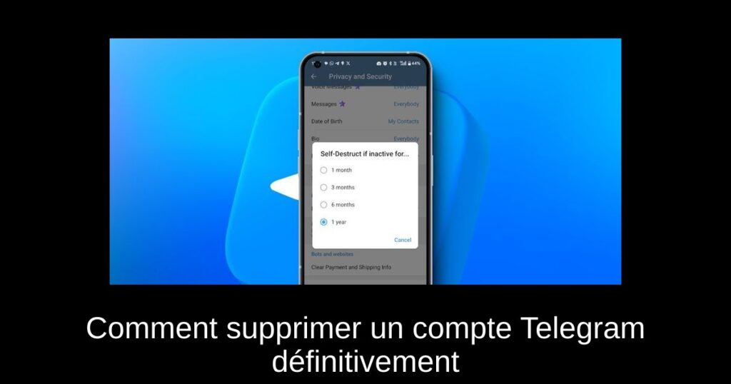 Comment supprimer un compte Telegram définitivement