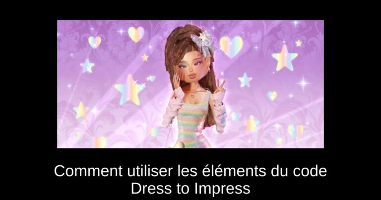 Comment utiliser les éléments du code Dress to Impress