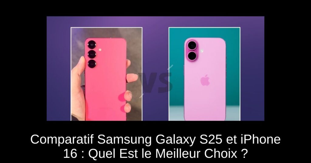 Comparatif Samsung Galaxy S25 et iPhone 16 : Quel Est le Meilleur Choix ?