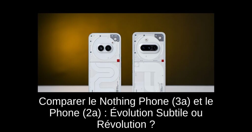 Comparer le Nothing Phone (3a) et le Phone (2a) : Évolution Subtile ou Révolution ?
