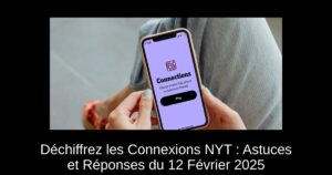 Déchiffrez les Connexions NYT : Astuces et Réponses du 12 Février 2025