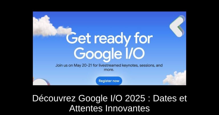 Découvrez Google I/O 2025 : Dates et Attentes Innovantes