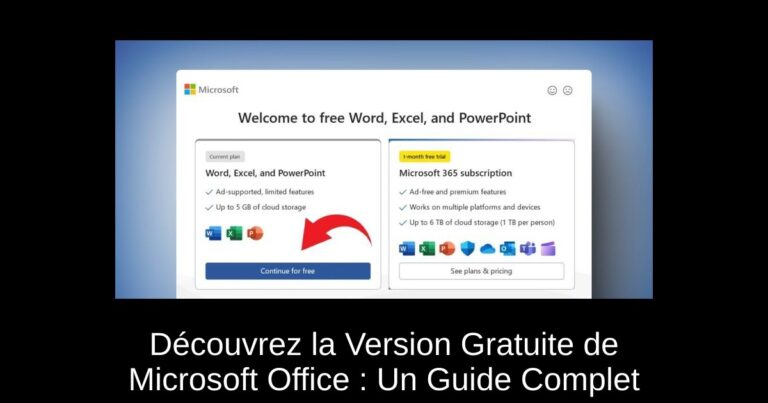 Découvrez la Version Gratuite de Microsoft Office : Un Guide Complet