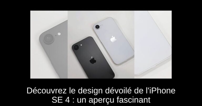 Découvrez le design dévoilé de l'iPhone SE 4 : un aperçu fascinant