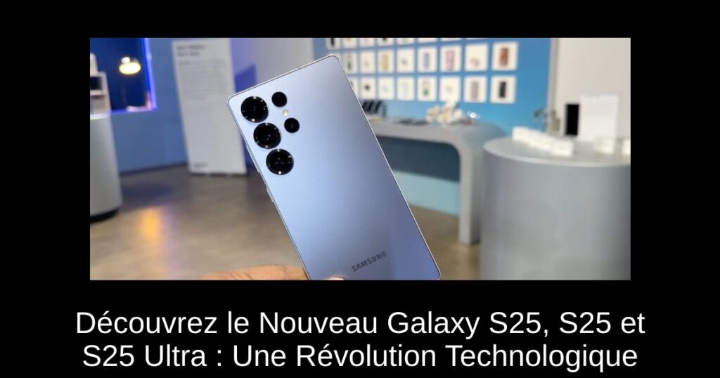 Découvrez le Nouveau Galaxy S25, S25+ et S25 Ultra : Une Révolution Technologique
