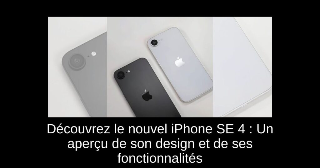 Découvrez le nouvel iPhone SE 4 : Un aperçu de son design et de ses fonctionnalités