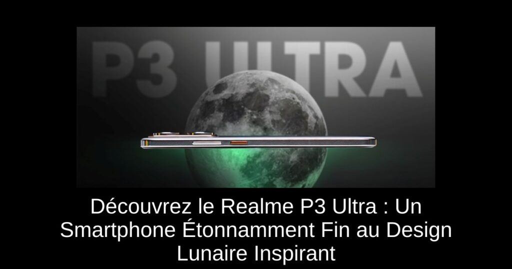 Découvrez le Realme P3 Ultra : Un Smartphone Étonnamment Fin au Design Lunaire Inspirant