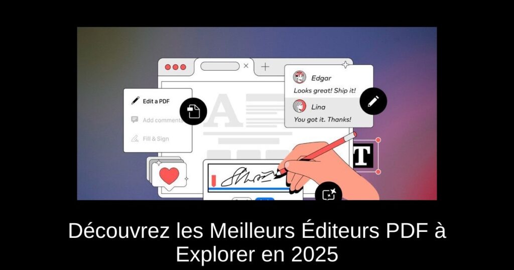 Découvrez les Meilleurs Éditeurs PDF à Explorer en 2025
