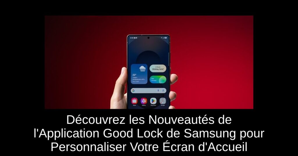 Découvrez les Nouveautés de l&rsquo;Application Good Lock de Samsung pour Personnaliser Votre Écran d&rsquo;Accueil
