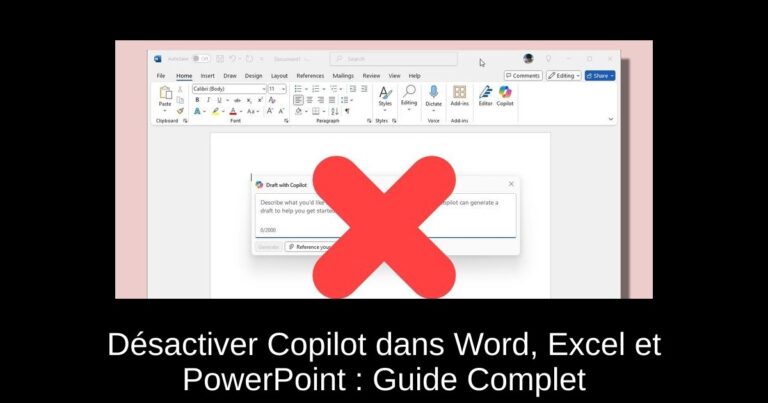 Désactiver Copilot dans Word, Excel et PowerPoint : Guide Complet