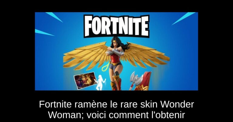 Fortnite ramène le rare skin Wonder Woman; voici comment l'obtenir
