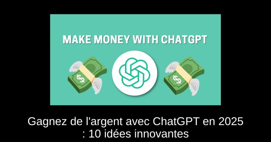 Gagnez de l’argent avec ChatGPT en 2025 : 10 idées innovantes