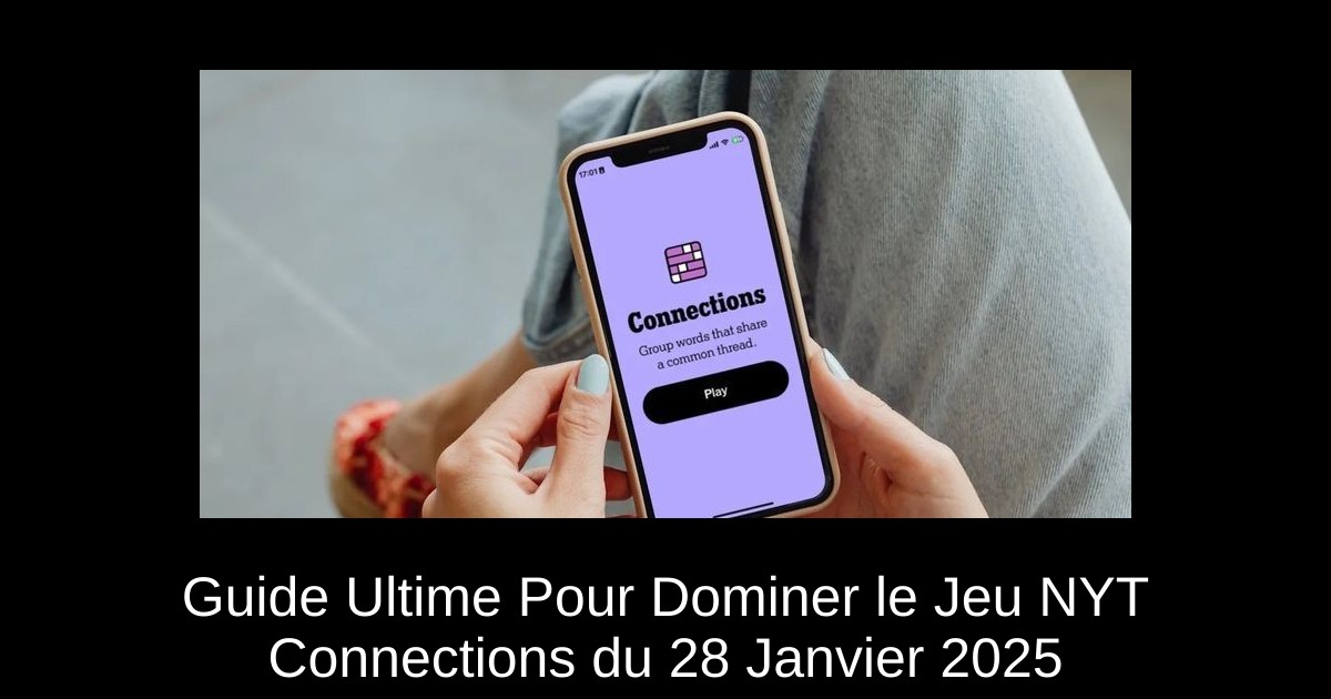 Guide Ultime Pour Dominer le Jeu NYT Connections du 28 Janvier 2025