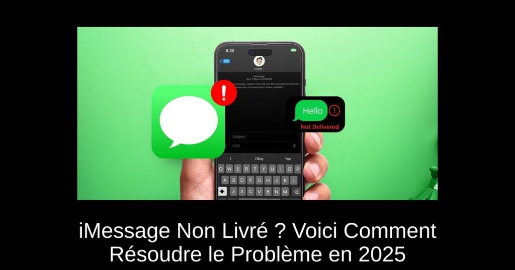 iMessage Non Livré ? Voici Comment Résoudre le Problème en 2025