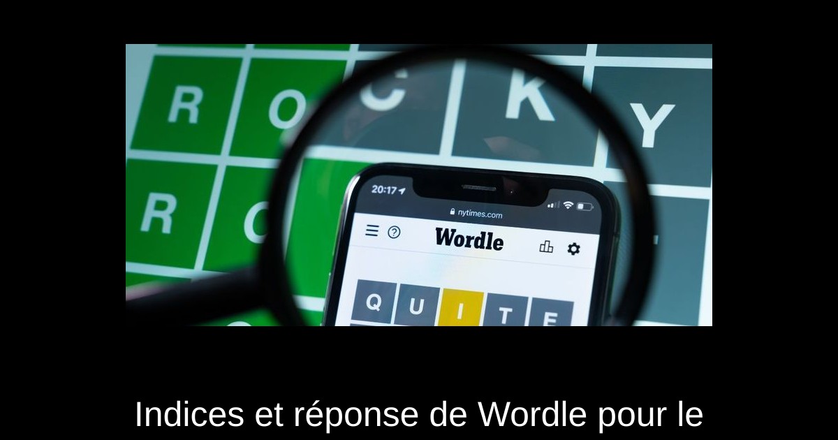 Indices et réponse de Wordle pour le #1287 du 27 décembre 2024