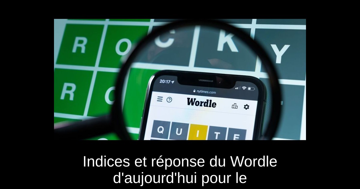 Indices et réponse du Wordle d&rsquo;aujourd&rsquo;hui pour le #1294 du 3 janvier 2025