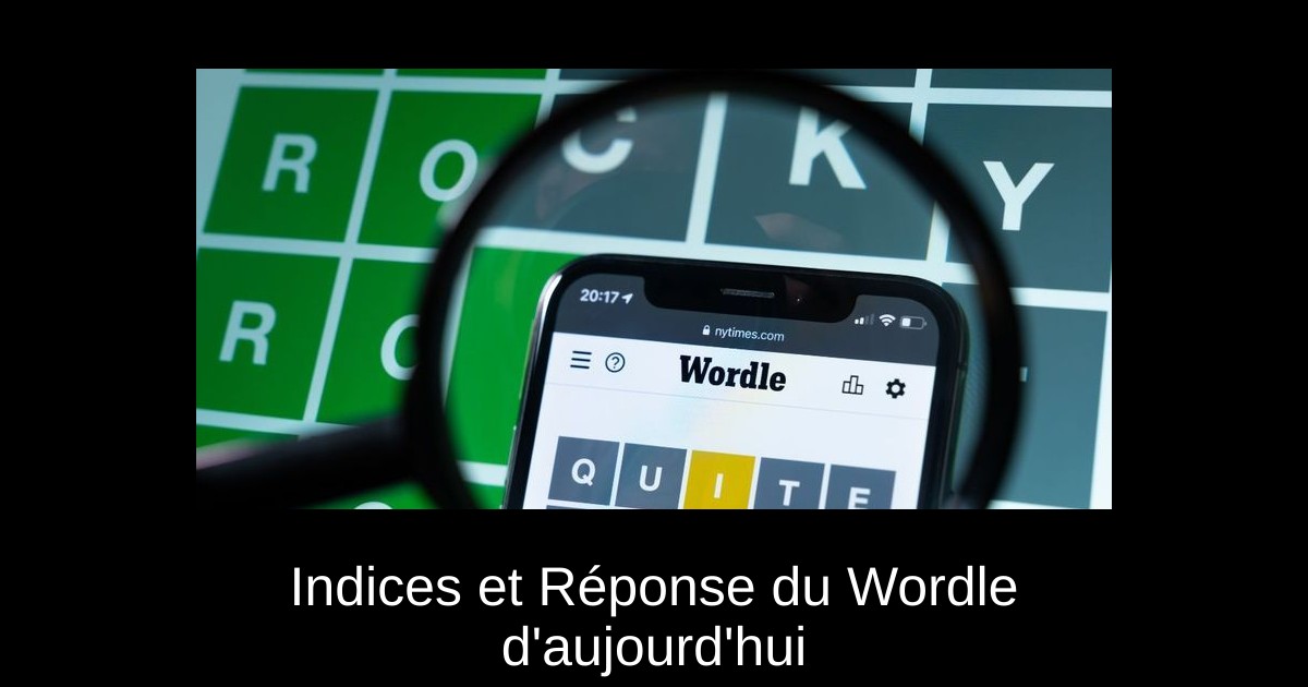 Indices et Réponse du Wordle d&rsquo;aujourd&rsquo;hui #1269 du 9 décembre 2024