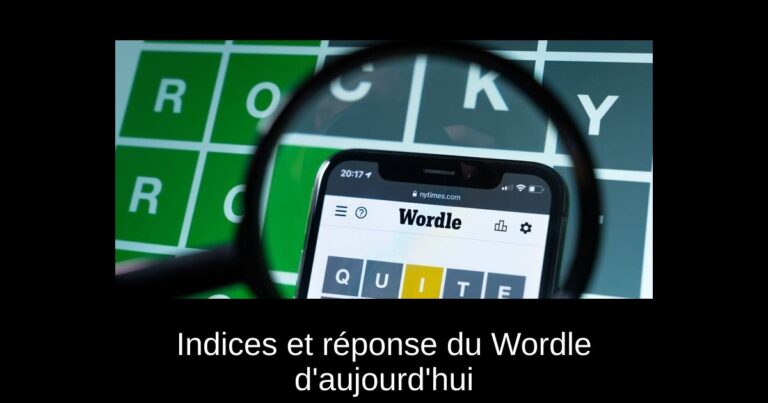 Indices et réponse du Wordle d'aujourd'hui #1289 du 29 décembre 2024
