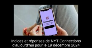 Indices et réponses de NYT Connections d&rsquo;aujourd&rsquo;hui pour le 19 décembre 2024