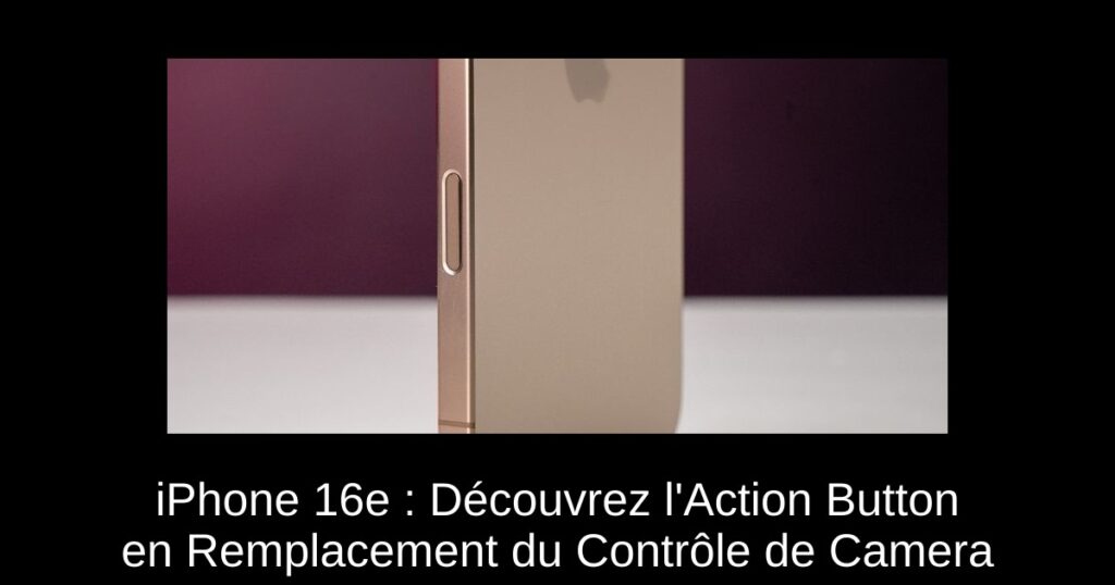 iPhone 16e : Découvrez l&rsquo;Action Button en Remplacement du Contrôle de Camera