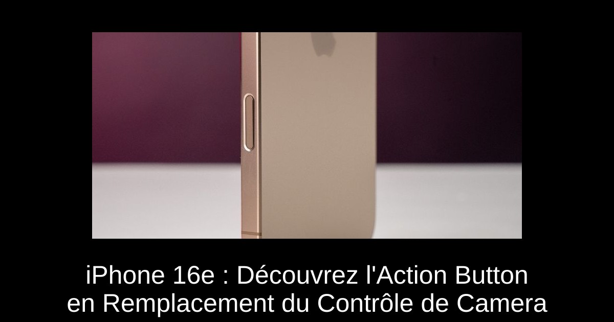 iPhone 16e : Découvrez l'Action Button en Remplacement du Contrôle de Camera