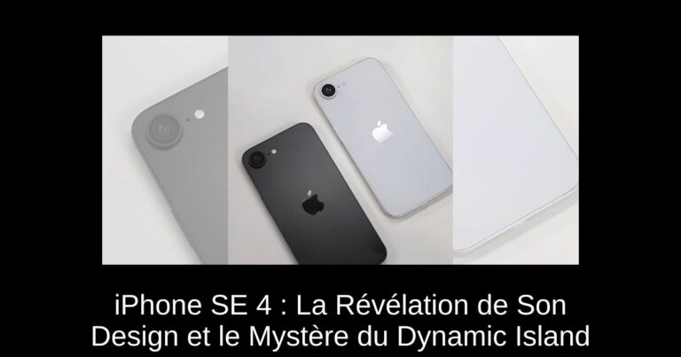 iPhone SE 4 : La Révélation de Son Design et le Mystère du Dynamic Island