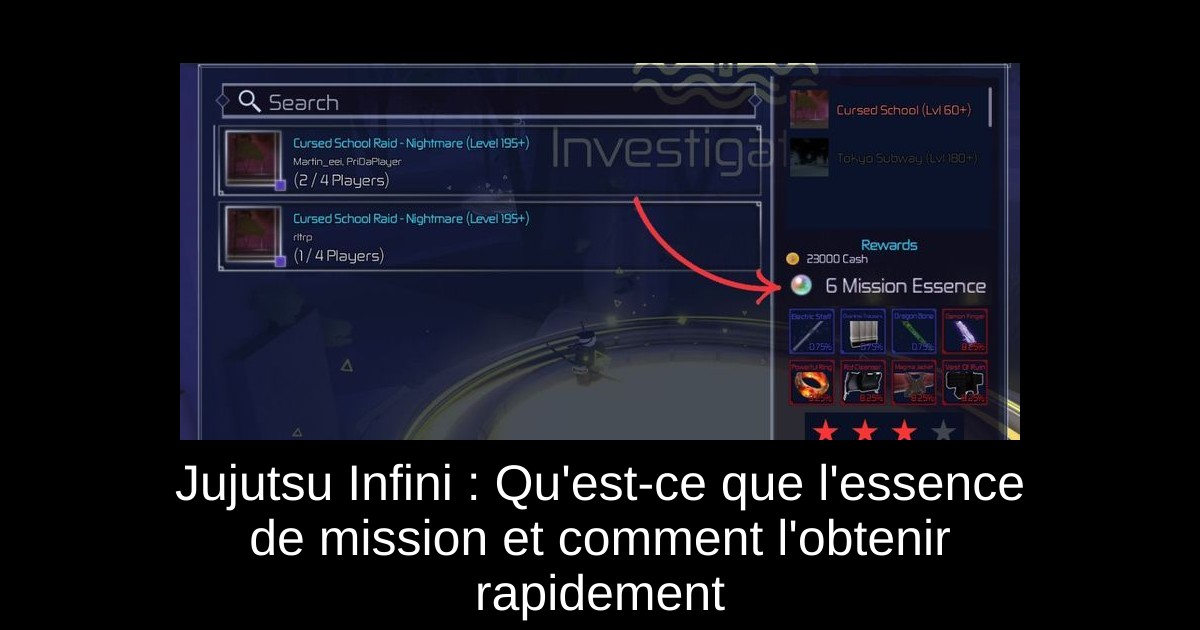 Jujutsu Infini : Qu&rsquo;est-ce que l&rsquo;essence de mission et comment l&rsquo;obtenir rapidement