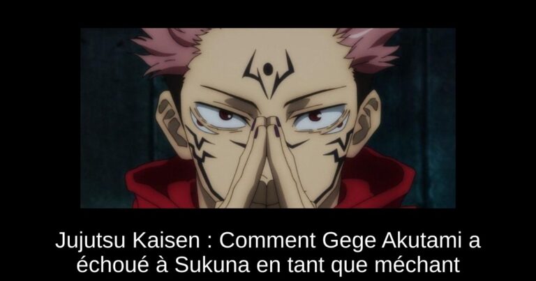 Jujutsu Kaisen : Comment Gege Akutami a échoué à Sukuna en tant que méchant