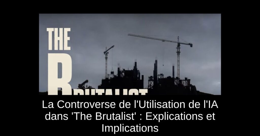 La Controverse de l’Utilisation de l’IA dans ‘The Brutalist’ : Explications et Implications