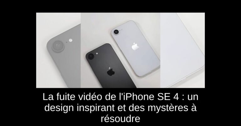 La fuite vidéo de l'iPhone SE 4 : un design inspirant et des mystères à résoudre