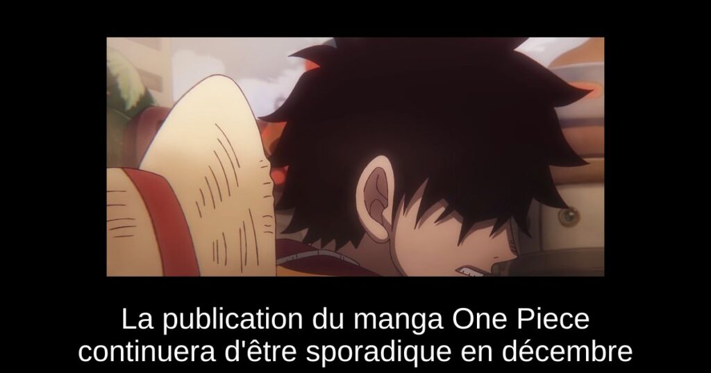 La publication du manga One Piece continuera d&rsquo;être sporadique en décembre