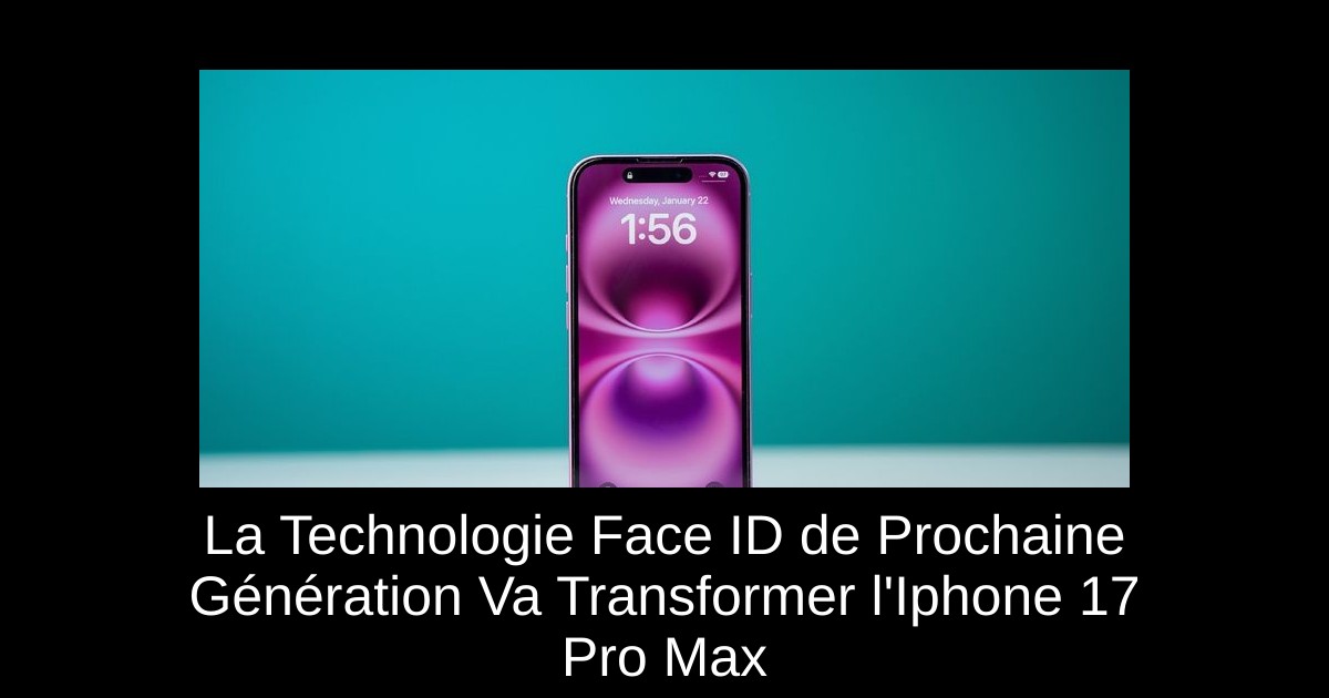 La Technologie Face ID de Prochaine Génération Va Transformer l&rsquo;Iphone 17 Pro Max