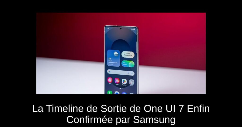 La Timeline de Sortie de One UI 7 Enfin Confirmée par Samsung