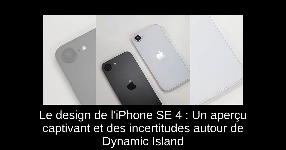 Le design de l&rsquo;iPhone SE 4 : Un aperçu captivant et des incertitudes autour de Dynamic Island