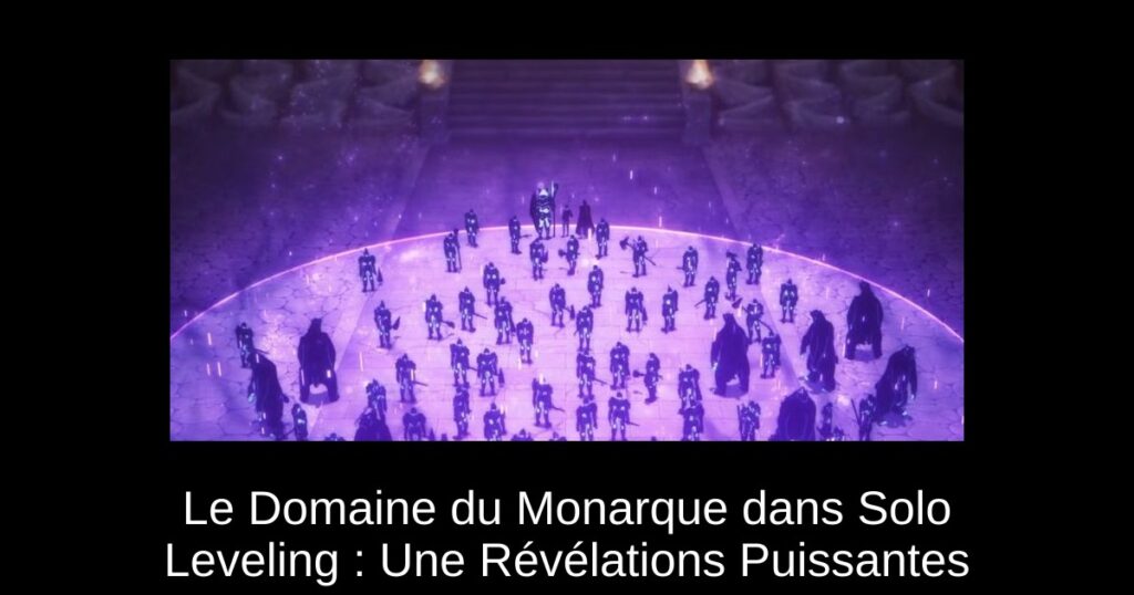 Le Domaine du Monarque dans Solo Leveling : Une Révélations Puissantes