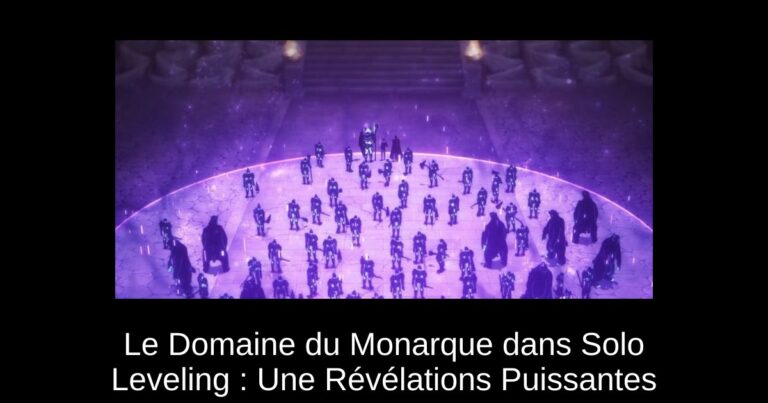 Le Domaine du Monarque dans Solo Leveling : Une Révélations Puissantes