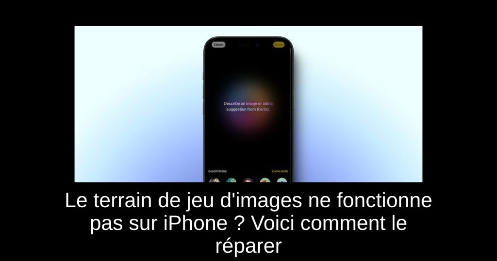 Le terrain de jeu d&rsquo;images ne fonctionne pas sur iPhone ? Voici comment le réparer