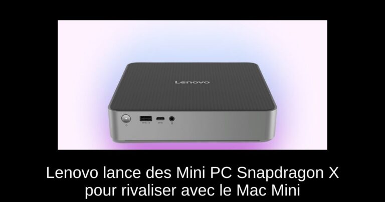 Lenovo lance des Mini PC Snapdragon X pour rivaliser avec le Mac Mini