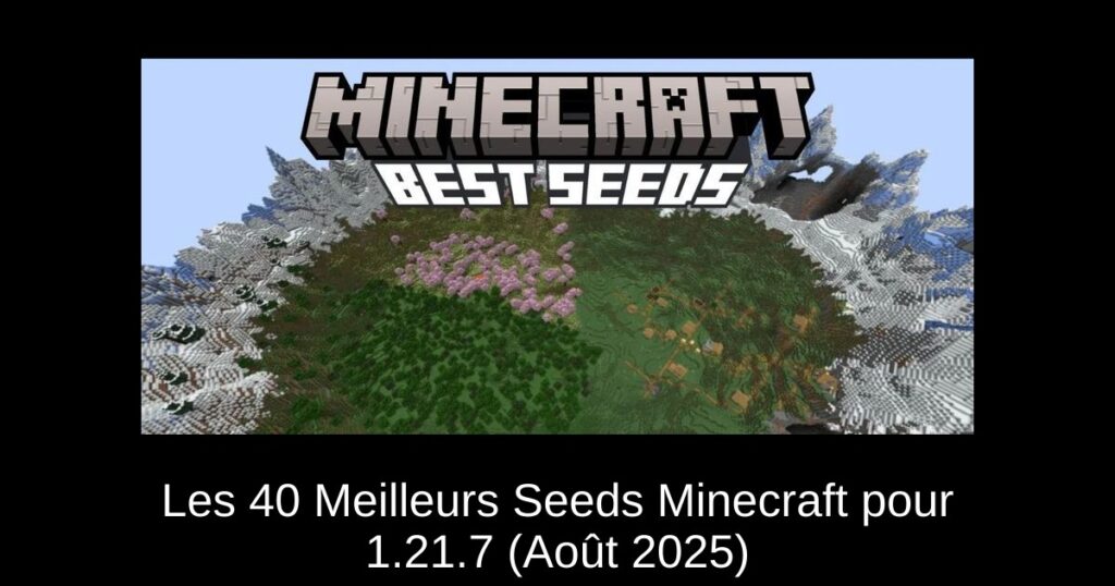 Les 40 Meilleurs Seeds Minecraft pour 1.21.7 (Août 2025)