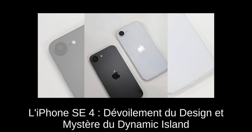 L’iPhone SE 4 : Dévoilement du Design et Mystère du Dynamic Island