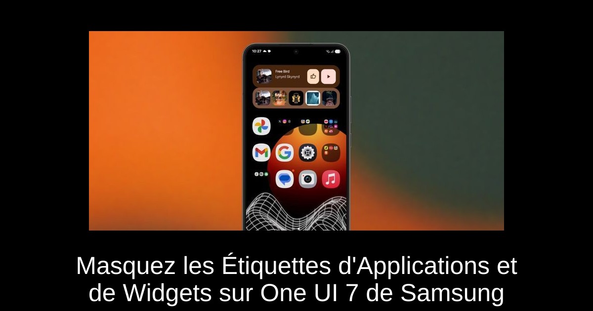 Masquez les Étiquettes d&rsquo;Applications et de Widgets sur One UI 7 de Samsung