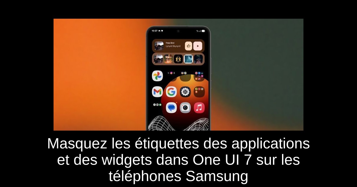Masquez les étiquettes des applications et des widgets dans One UI 7 sur les téléphones Samsung