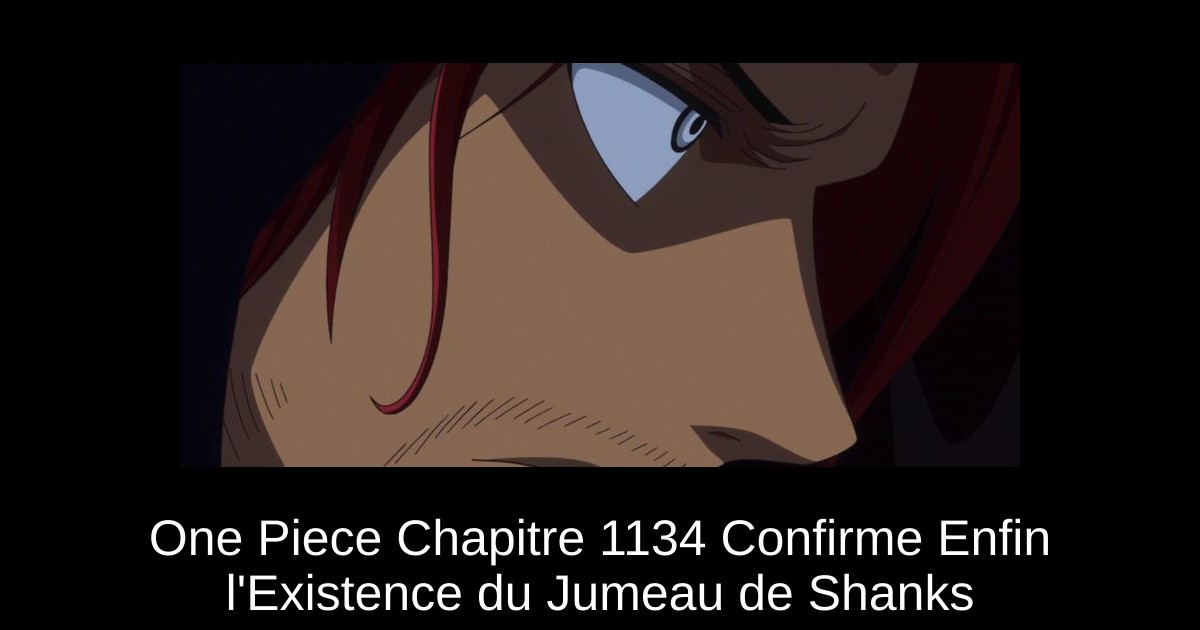 One Piece Chapitre 1134 Confirme Enfin l&rsquo;Existence du Jumeau de Shanks