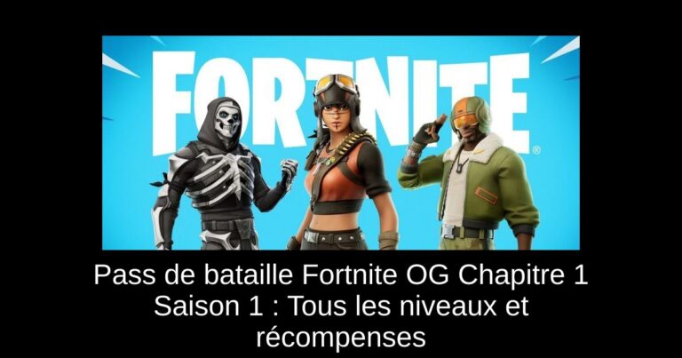 Pass de bataille Fortnite OG Chapitre 1 Saison 1 : Tous les niveaux et récompenses