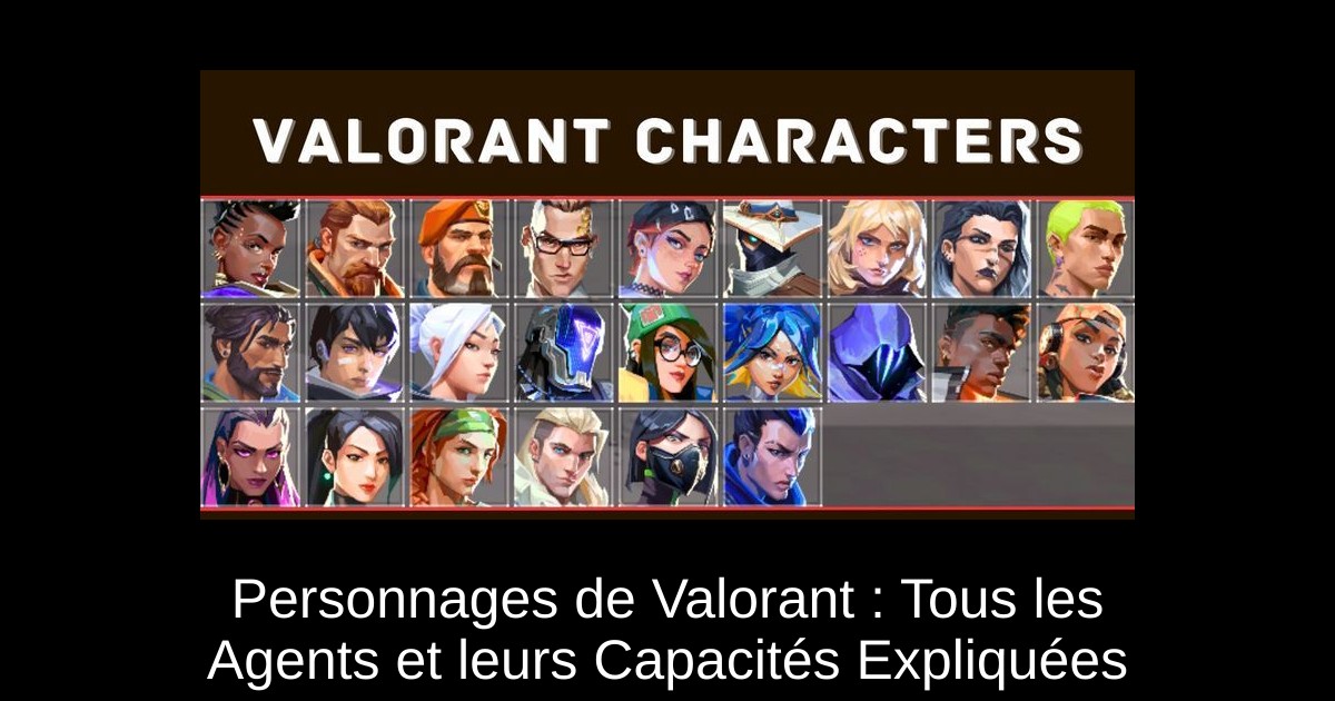 Personnages de Valorant : Tous les Agents et leurs Capacités Expliquées